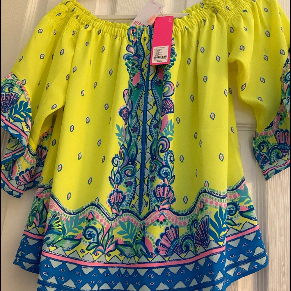 Lily Pulitzer Fawna off the shoulder like Eve top NWT